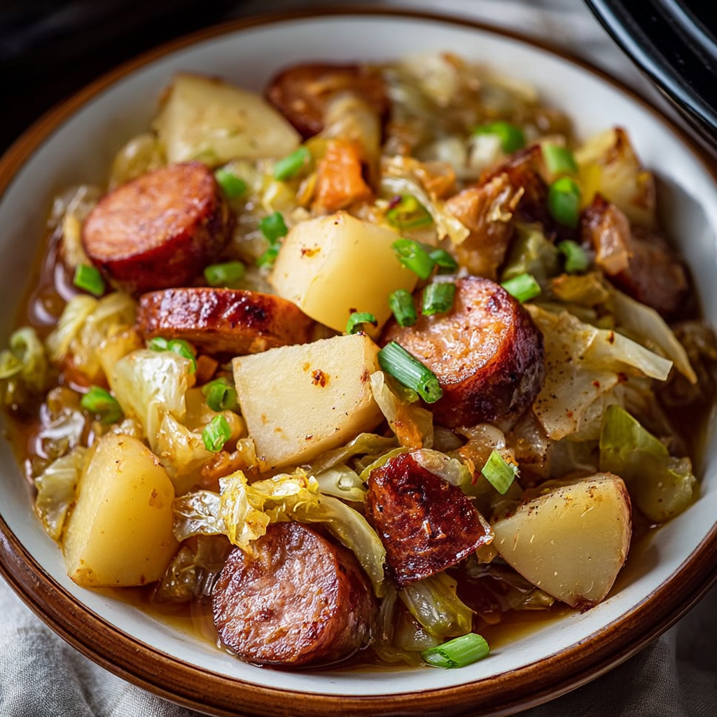 Hearty Eastern European Slow Cooker Kielbasa & Cabbage Recipe